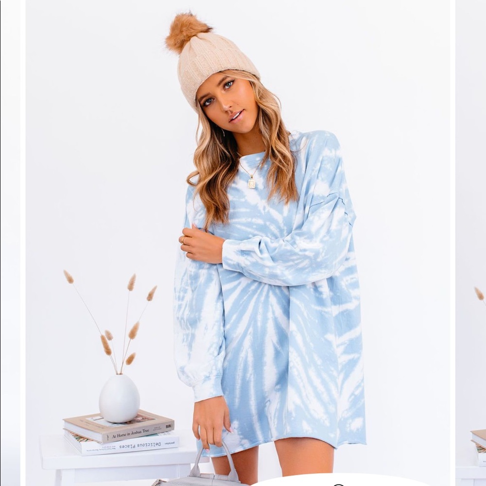 Sami Cotton the dye long sleeve shirt dress